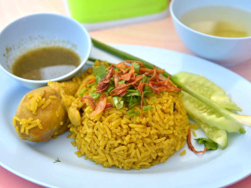 Khao Mok Gai, Halal Thai dishes, ThaiFoodHalal.com